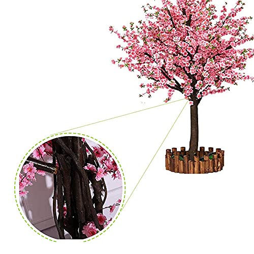 Árboles de Flor de Melocotón Artificial Árbol de Flor de Cerezo Artificial, Flor de Seda Flor de Sakura Falsa Interior Exterior Oficina,1.5×1m