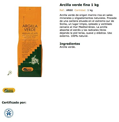 Arcilla verde fina - Argital cosmética natural - 1 kg