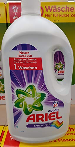 Ariel Detergente líquido, detergente de color, protección del color, 130 lavados (2 x 3.575 L)