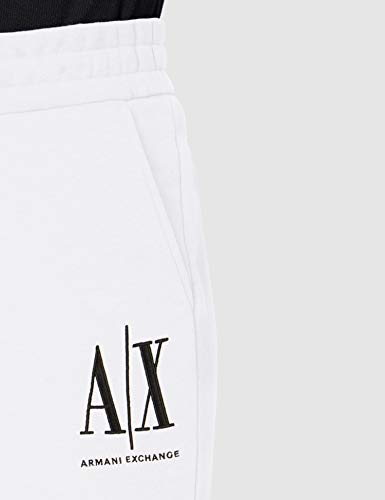 Armani Exchange Icon Project Jogger Pantalones de Deporte, Blanco (Optic White 1000), 42 (Talla del Fabricante: Medium) para Mujer