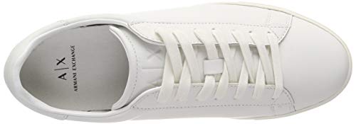 Armani Exchange Lace Up Sneaker, Zapatillas Hombre, Blanco (White 00001), 45 EU