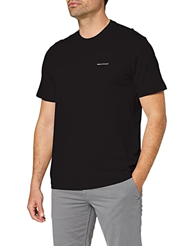 Armani Exchange Pima Logo Camiseta, Negro (Black 1200), Small para Hombre