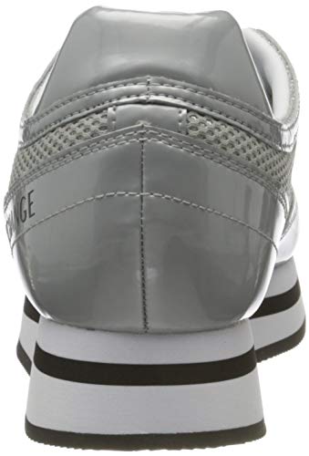 Armani Exchange Platform Sneakers, Zapatillas, Plateado (Silver 00077), 35 EU