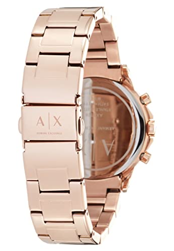 Armani Exchange Reloj para Dama con Cronógrafo de Acero Inoxidable Armani Exchange, Tamaño de Caja de 36 mm, Oro Rosa