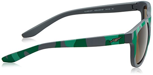 ARNETTE Class Act gafas de sol, Matte Green Camo On Grey, 54 Unisex-Adulto