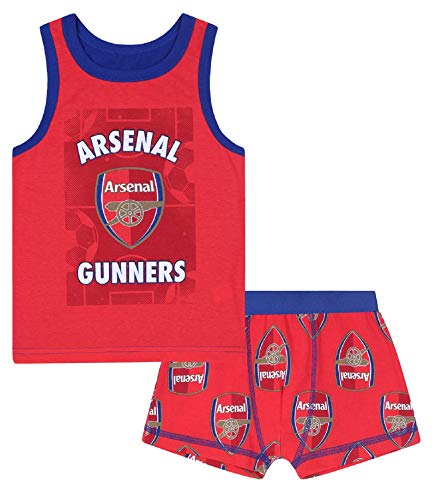 Arsenal FC - Calzoncillos de Estilo bóxer y Camiseta de Tirantes - para niños - Producto Oficial - 6-7 años