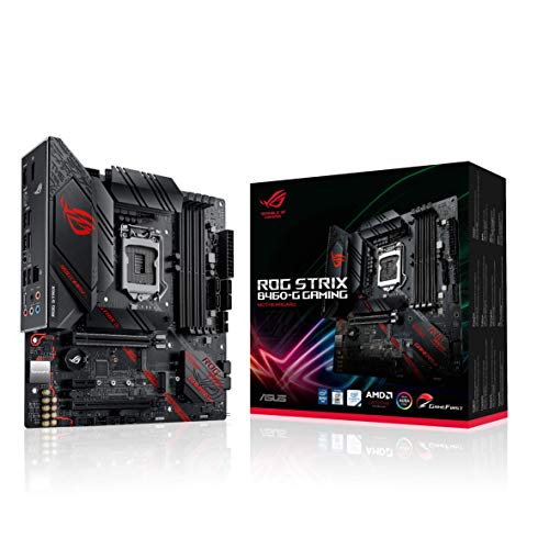 ASUS ROG Strix B460-G Gaming - Placa Base Gaming mATX Intel de 10a Gen LGA 1200, Dual M.2, DDR4, LAN 1Gb, HDMI, DP, USB 3.2 Gen 2, USB de Tipo C, Thunderbolt 3 e iluminación RGB Aura Sync