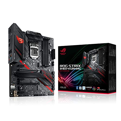 ASUS ROG Strix B460-H Gaming - Placa Base Gaming ATX Intel de 10a Gen LGA 1200, Dual M.2, DDR4, LAN 1Gb, HDMI, DP, USB 3.2 Gen 2, USB de Tipo C, Thunderbolt 3 e iluminación RGB Aura Sync