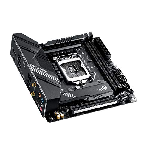 ASUS ROG Strix B460-I Gaming - Placa Base Mini-ITX Intel de 10a Gen LGA 1200 con VRM 6+2 Fases, Dual M.2, WiFi 6, LAN 1Gb, HDMI, USB 3.2 Gen 2, USB Tipo C, Thunderbolt 3 e iluminación RGB Aura Sync