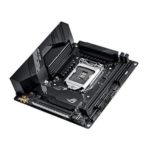 ASUS ROG Strix B460-I Gaming - Placa Base Mini-ITX Intel de 10a Gen LGA 1200 con VRM 6+2 Fases, Dual M.2, WiFi 6, LAN 1Gb, HDMI, USB 3.2 Gen 2, USB Tipo C, Thunderbolt 3 e iluminación RGB Aura Sync