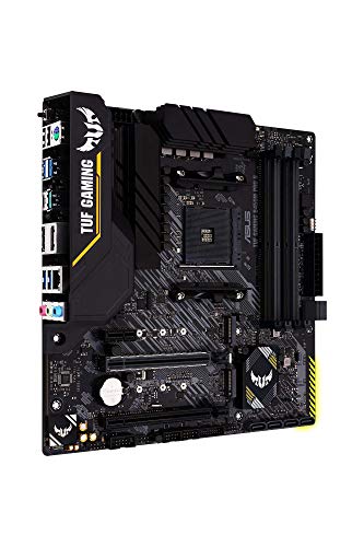 Asus TUF Gaming B450M-PRO II - Placa Base de Gaming ATX AM4 AMD B450 con Dos M.2, PCIe 3.0, Cancelación de Ruido por IA, HDMI, DisplayPort, USB 3.2 Gen 2 de Tipo A y C y Aura Sync RGB