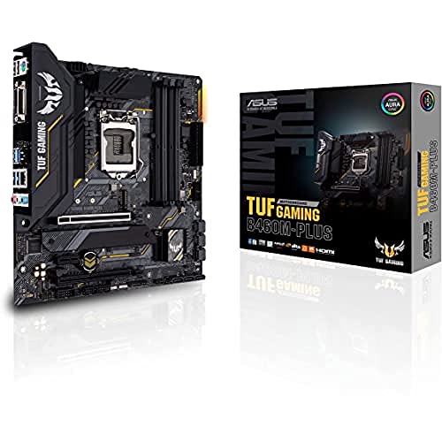 ASUS TUF Gaming B460M-PLUS - Placa Base Gaming mATX Intel de 10a Gen LGA 1200 con VRM de 8 Fases, Dual M.2, DDR4, LAN 1Gb, HDMI, DP, DVI, USB 3.2 Gen 2 e iluminación RGB Aura Sync