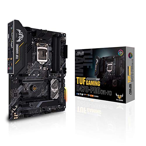 ASUS TUF Gaming H470-PRO (WI-FI) - Placa Base Gaming ATX Intel de 10a Gen LGA 1200 con VRM de 10 Fases, Dual M.2, LAN 1Gb, WiFi 6, HDMI/DP, USB 3.2 Gen 2, Thunderbolt 3 e iluminación RGB Aura Sync