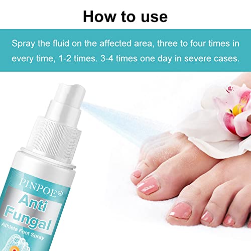 Athletes Foot Spray, Spray para pies, Pies Fungus Treatment, Pies Treatment, Ayuda a tratar y restaurar la apariencia del