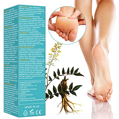 Athletes Foot Spray, Spray para pies, Pies Fungus Treatment, Pies Treatment, Ayuda a tratar y restaurar la apariencia del