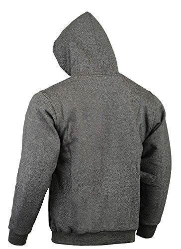 Australian Bikers Gear Sudadera con capucha The CrossFire en color GRIS con Capucha y reforzada con Kevlar TALLA XL