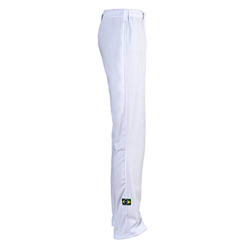 Auténticos Pantalones Capoeira De Brasil De Los Artes Marciales De Los Hombres (Blanca) - L