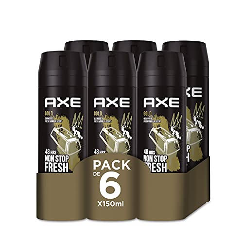 Axe Gold Rock Desodorante, 150 ml, pack de 6