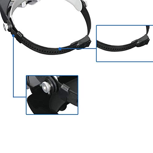 AYDQC Diadema Lupa con 3 t de Lectura de Manos Libres Cabezal de Montaje Lupa Gafas for la reparación de Lectura del Reloj electrónico Ideal for la Lectura de Todo Baja Visión fengong