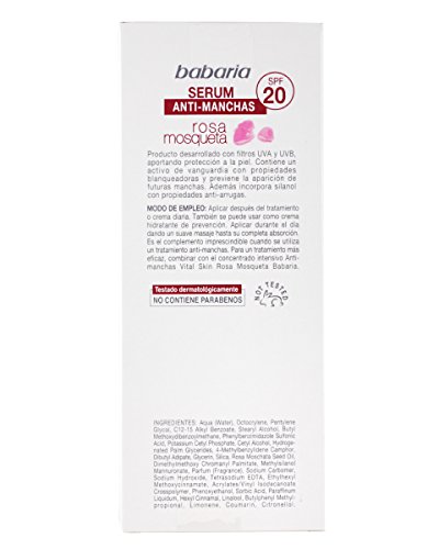 Babaria Serum Antimanchas SPF20 Vital Skin Efecto Blanqueador - 50 ml