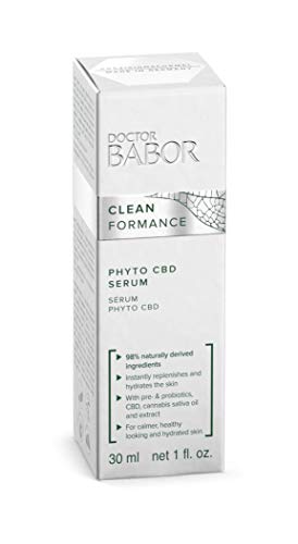 Babor CLEANFORMANCE Phyto CBD Serum Sérum con cannabidiol, calma la piel áspera, cansada y agotada, con extracto de corteza de árbol extraída de manera sostenible, en formato de 1 x 30 ml