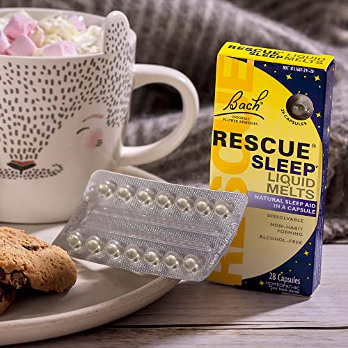 Bach Rescue Sleep Natural Sleep Remedy Liquid Melts 28 Capsules Natural Sleeping Aid