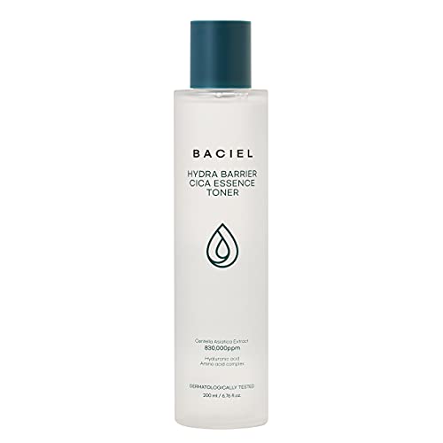 BACIEL- Tóner Hydra Barrier CICA Essence - Centella Asistica | Hidratante | Calmante | Aminoácidos | Ácidos hialurónicos | Niacinamidas | Tónico Calmante Diario 200ml 6.76 fl.oz