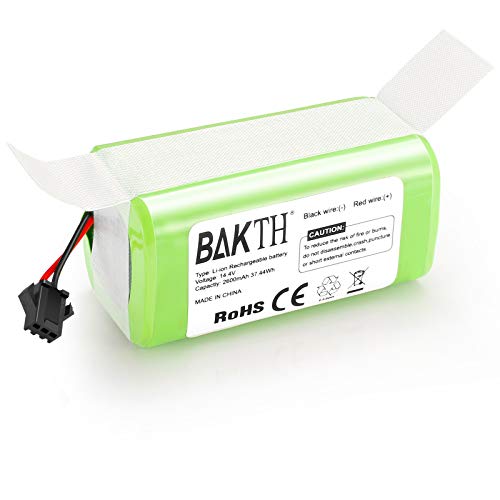 BAKTH 14.4V 2600mAh Li-Ion Batería de Reemplazo para Conga Excellence 990 950 1090, Ecovacs Deebot N79 N79S DN622, Eufy RoboVac 11 11S 12 15C 30 30C 35C, IKOHS NETBOT S14 S15