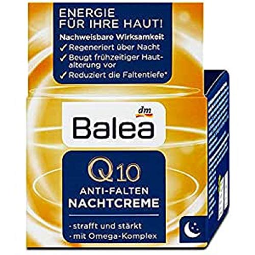 Balea Crema de noche Q10 antiarrugas, 50 ml