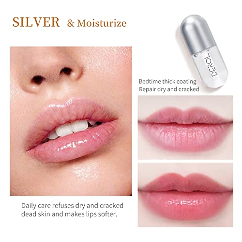 Bálsamo de Labios, Cuidado Natural de Labios, Relleno Labial Natural Suero Natural para el Cuidado de Los Labios y Realzador de Labios, Aumenta Elasticidad de Los Labios ( 2 Piezas)