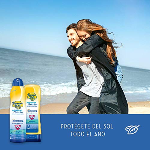 Banana Boat Advanced Protection - Loción Solar con protección indice SPF 50, fórmula Avotriplex, Antiarena y resistente al agua, Adulto, 180 ml