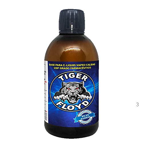 Base vapeo TIGERFLOYD - 100% GLICERINA VEGETAL (VG) | 500 ML | Marca: Tiger Floyd | Sin Nicotina: 0MG | Calidad USP - Grado Farmacéutico - alquimia Pureza Certificada | Puzera 99%