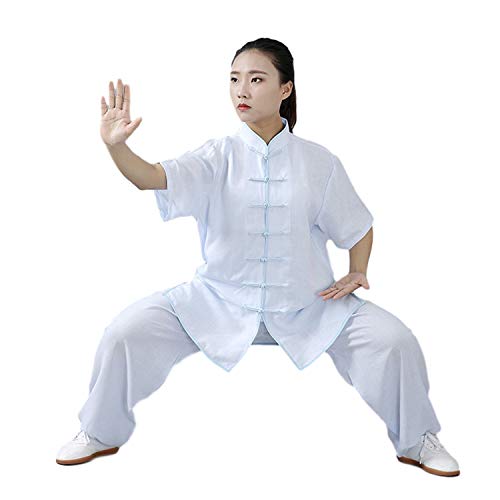 BBLAC 2KEY Artes Marciales Ropa | Unisex Traje para Tai Chi y Meditación | Tradicional Chino Uniforme Está Hecho (L,E)