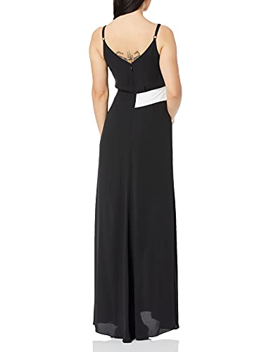 BCBGMax Azria Women's Florence Woven Evening Dress, Black/Combo, 6