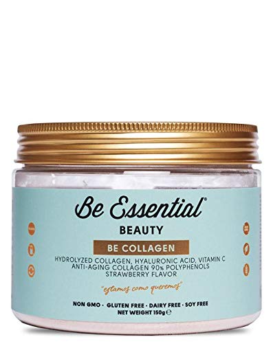 Be Collagen - collageno hydrolyzed, acido hialurónico y Vitamina C. Anti-edad. Sabor Fresa