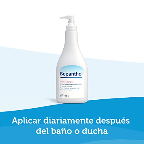 Bepanthol Loción Intensiva Corporal Hidratante con Pantenol para Cuidar la Piel Seca y Muy Seca a Diario, 400 ml