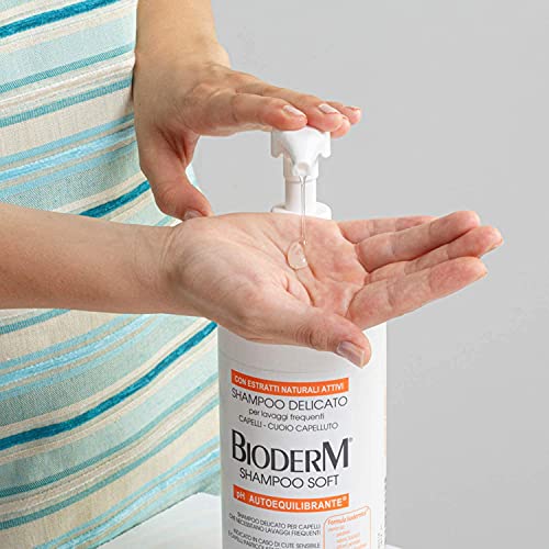 Bioderm Shampoo Soft - Champú Cuero Cabelludo Sensible - Exfoliante Capilar - Tratamiento Anticaspa y Dermatitis Seborreica - Restablece el pH del Cuero Cabelludo - 500 ml