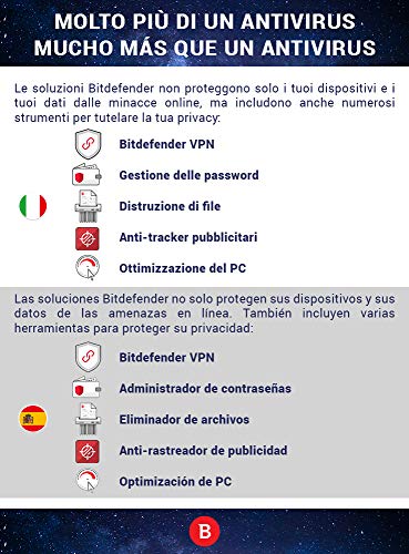 Bitdefender Total Security 2022 | 10 dispositivos | 2 años | PC/MAC | ES