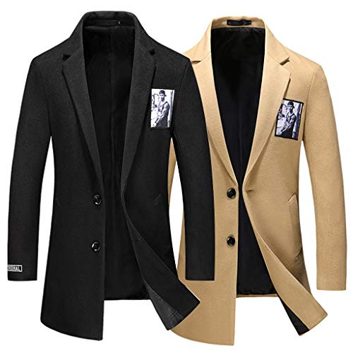 Blazer Casual para Hombre Trench Coat Fashion Business Peaky Blinders Suit Long Slim