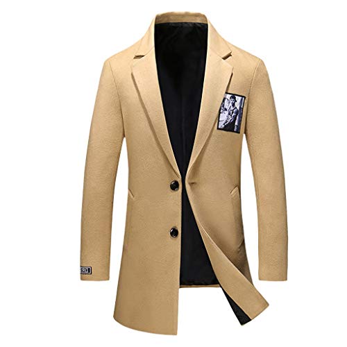 Blazer Casual para Hombre Trench Coat Fashion Business Peaky Blinders Suit Long Slim