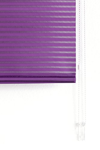 Blindecor Iris Estor Enrollable Translucido Rayado, Tela, Violeta, 120 X 180 cm