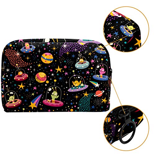 Bolsa de Maquillaje Organizador Small CosmeticBagsforWomen Neceser de Viaje Neceser Estuche de Maquillaje Monedero Bolso Extraterrestre