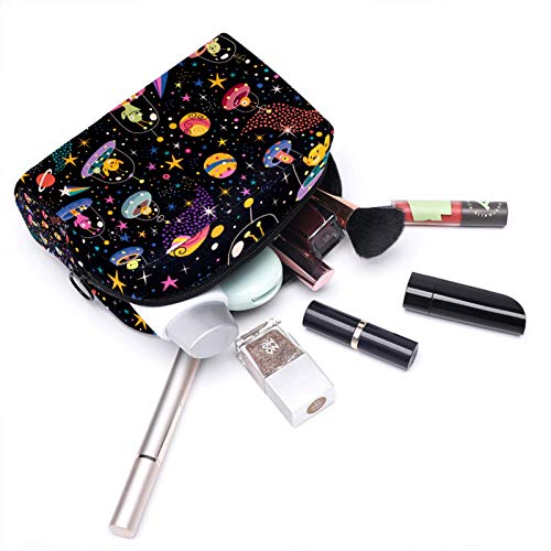 Bolsa de Maquillaje Organizador Small CosmeticBagsforWomen Neceser de Viaje Neceser Estuche de Maquillaje Monedero Bolso Extraterrestre