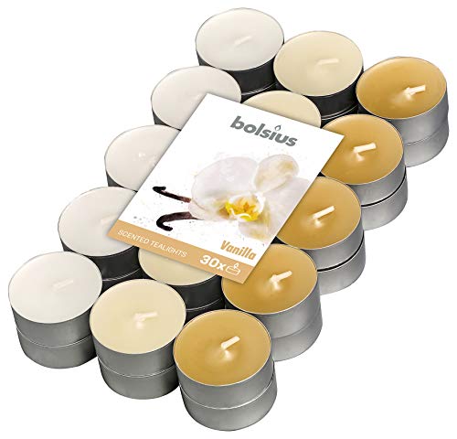 Bolsius Multicolor Tealight Profumate 240 Surtidos, cera, orquídea, vainilla, lavanda, arándano, 8 paquetes de 30 unidades, 4 h