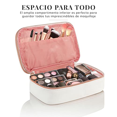 Bolso Organizador de Maquillaje Oro Rosa | Bolso de Almacenamiento/ Neceser. Garantía de duración. Gran Idea para Regalar de Lily England