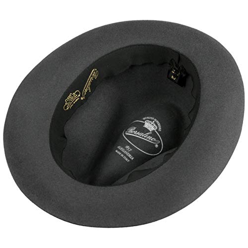 Borsalino Sombrero Fedora 50 Gramos by Sombreros de fieltrosombrero Hombre (61 cm - Gris Oscuro)