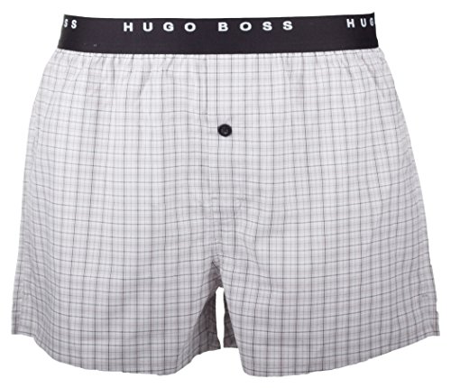 BOSS Hugo Boss Woven EW 2P BM 10161883 01 - Bóxer para hombre, Gris (Open Grey 068), Medium