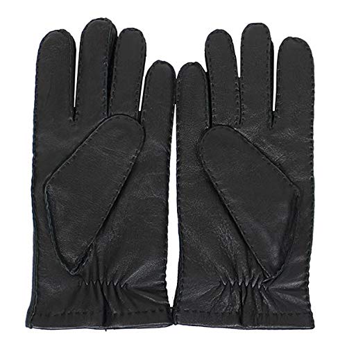 Boss Hugo Kranton - Guantes de piel con forro para hombre negro (001) 8