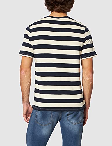 BOSS Stripe T-Shirt Camiseta, Beige Claro 271, S para Hombre