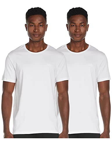 BOSS T-Shirt RN 2P Co Camiseta, Blanco (White 100), L (Pack de 2) para Hombre
